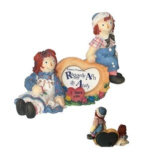 Enesco Raggedy Ann and Andy picture Photo Frame Figurine #545651 l love you